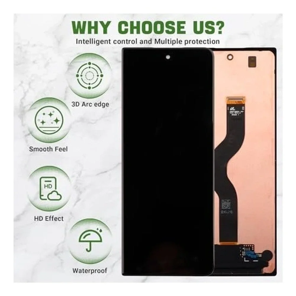 SWARK LCD Display Screen Replacement for Samsung Galaxy Z Fold 4 5G w/ Tool Kit